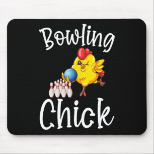 Niedlich Bowling Chick Funny Bowler Bowl Game Enth Mousepad