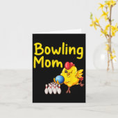 Niedlich Bowling Mama Funny Bowler Bowl Game Enthu Karte (Gelbe Blume)