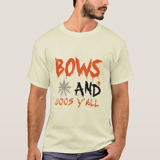 Niedlich Bows Boos Y'allHalloween T-Shirt (Vorderseite)