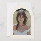 Niedlich Bows Sage Green Gold Foto Graduation Part Einladung (Rückseite)