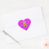 Niedlich Bowtie Teddy Bear Pink Geometric Sticker (Umschlag)