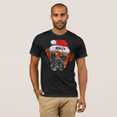 Niedlich Boxer Christmas Hat Dog Big T-Shirt (Vorne ganz)