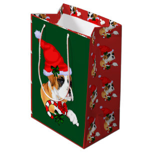 Niedlich Boxer Dog Christmas Merry Mittlere Geschenktüte