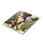 Niedlich Boxer Dog Fliese (Seite)