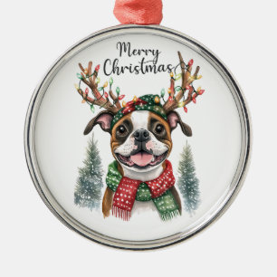 Niedlich Boxer Dog Ornament Aus Metall