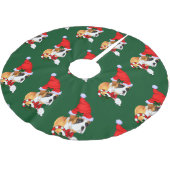 Niedlich Boxer Dog Weihnachten Polyester Weihnachtsbaumdecke (Schrägansicht)