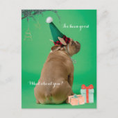 Niedlich Boxer Dog Weihnachten war ich eine gute P Postkarte (Vorderseite)