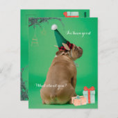 Niedlich Boxer Dog Weihnachten war ich eine gute P Postkarte (Vorne/Hinten)