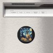 Niedlich Boxer Halloween Kürbislaterne Pumpkin Fac Magnet (In Situ (Geschirrspüler))