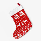 Niedlich Boxer Hund Silhouetten Urlaub Muster Xmas Kleiner Weihnachtsstrumpf (Rückseite (Hängend))