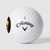 Niedlich Boxer Mama Hund Foto Paw Prints Golfball (Logo)