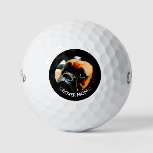 Niedlich Boxer Mama Hund Foto Paw Prints Golfball