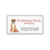 Niedlich Boxer Toys Zuhause Rücksendeadresse Adressaufkleber (Vorne)