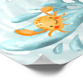 Niedlich Boy Adventure Sailboat Kinderdusche Willk Poster (Ecke)