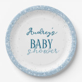 Niedlich Boy Baby Dusche Pappteller (Vorderseite)