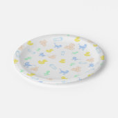 Niedlich Boy Baby Dusche Pappteller (Schrägansicht)