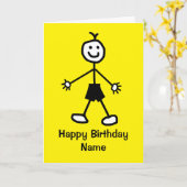 Niedlich Boy Birthday Karte (Gelbe Blume)