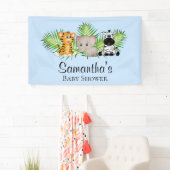 Niedlich Boy Blue Baby Dusche Safari Jungle Banner (Insitu)