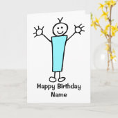 Niedlich Boy Blue Geburtstag Karte (Gelbe Blume)