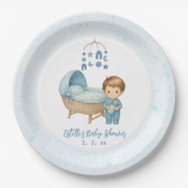 Niedlich Boy Blue Kinderzimmer Baby Dusche Pappteller