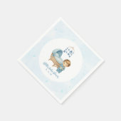 Niedlich Boy Blue Kinderzimmer Baby Dusche Serviette (Ecke)