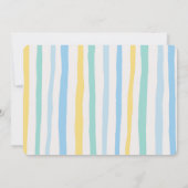 Niedlich Boy Bunny 1. Geburtstag Foto Einladung (Rückseite)