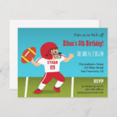 Niedlich Boy Football Geburtstagsparty Einladungen (Vorne/Hinten)