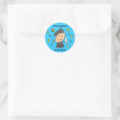 Niedlich Boy Grad Custom Runder Aufkleber (Tasche)