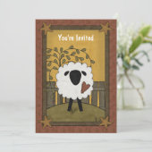 Niedlich Boy- oder Girl-Lamm-Schafsdusche 5"x7" Einladung (Stehend Vorderseite)