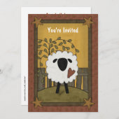 Niedlich Boy- oder Girl-Lamm-Schafsdusche 5"x7" Einladung (Vorne/Hinten)