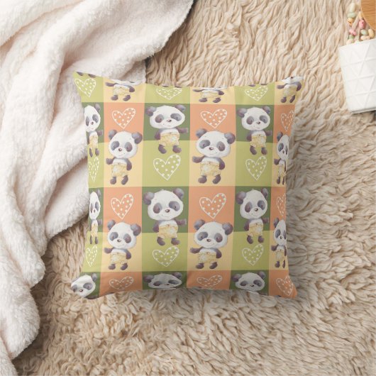 Niedlich Boy Panda Bear Kissen (Decke)