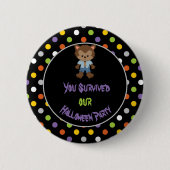 Niedlich Boy Werewolf Halloween-Party Button (Vorderseite)