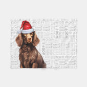 Niedlich Boykin Spaniel Dog Weihnachtsfeiertag Fleecedecke (Vorderseite (Horizontal))