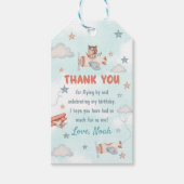 Niedlich Boy's Airplane Thema 1. Geburtstag Party Geschenkanhänger (Vorderseite)