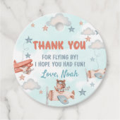 Niedlich Boy's Airplane Thema 1. Geburtstag Party Geschenkanhänger (Vorderseite)