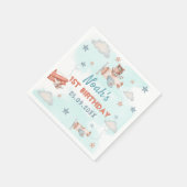 Niedlich Boy's Airplane Thema 1. Geburtstag Party Serviette (Ecke)