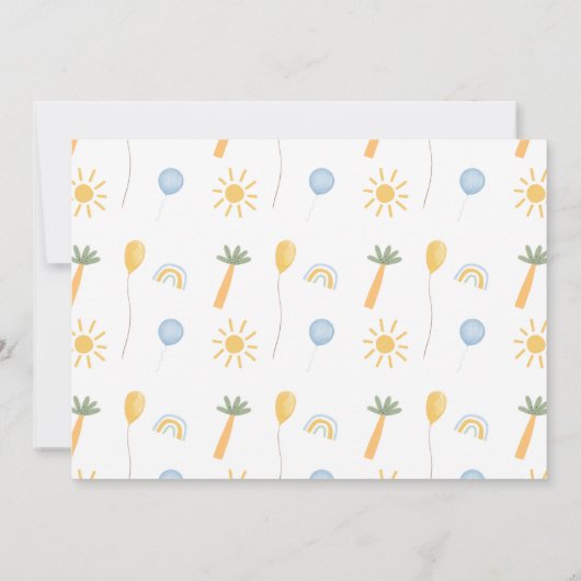 Niedlich Boys Foto Party wie Dinosaur 1. Geburtsta Einladung (Rückseite)