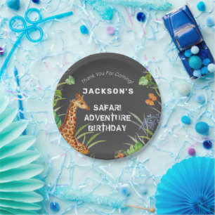 Niedlich Boys Jungle Safari Giraffe Geburtstag Pappteller