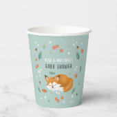 Niedlich Boys Woodland Fox Kinderdusche Pappbecher (Rückseite)