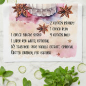 Niedlich Brandy Milk Punch Weihnachtsgetränk Rezep Geschirrtuch (Gefaltet)