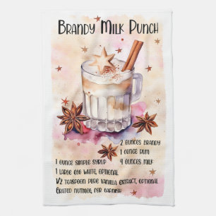 Niedlich Brandy Milk Punch Weihnachtsgetränk Rezep Geschirrtuch
