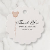 Niedlich braun können wir frühzeitig abwarten Baby Geschenkanhänger (Vorderseite)