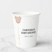 Niedlich braun können wir frühzeitig abwarten Baby Pappbecher (Vorderseite)