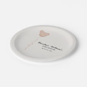 Niedlich braun können wir frühzeitig abwarten Baby Pappteller (Schrägansicht)