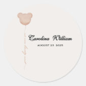 Niedlich braun können wir frühzeitig abwarten Baby Runder Aufkleber (Vorderseite)