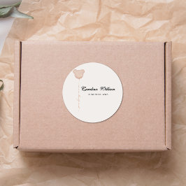 Niedlich braun können wir frühzeitig abwarten Baby Runder Aufkleber