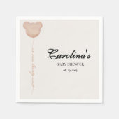 Niedlich braun können wir frühzeitig abwarten Baby Serviette (Vorderseite)