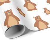 Niedlich-Braunbär-Kindergeschenk Geschenkpapier (Rolleneckpunkt)