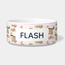 Niedlich-braune Fahne, die das Muster auf den Kopf Napf