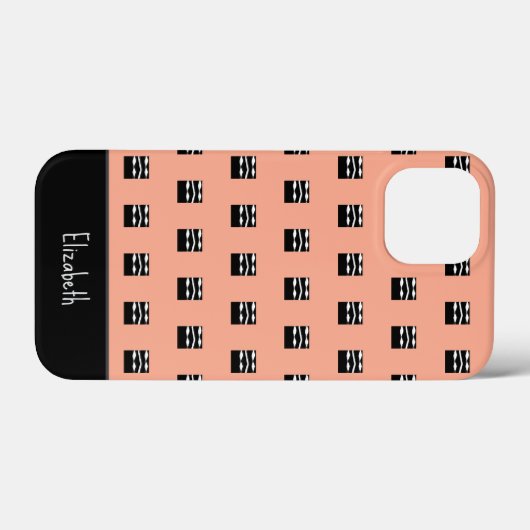 Niedlich-braune, schwarze und weiße, fette Quadrat Case-Mate iPhone Hülle (Rückseite (Horizontal))